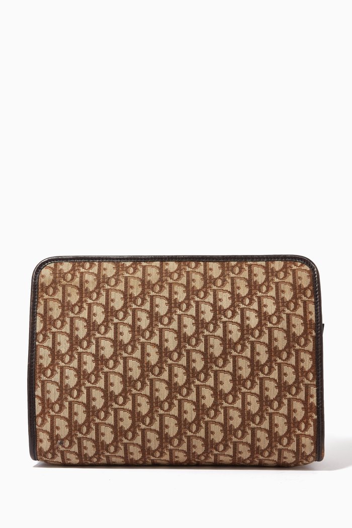 

Clutch Bag in Trotter Canvas, Brown