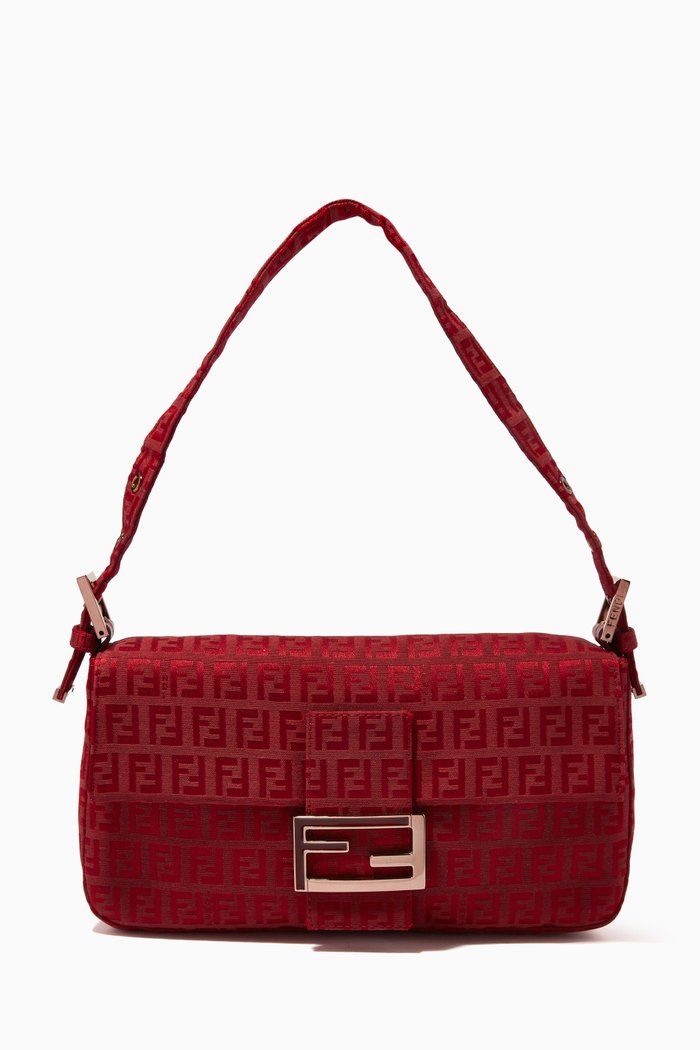 

Mamma Baguette Bag in Zucchino Canvas, Red