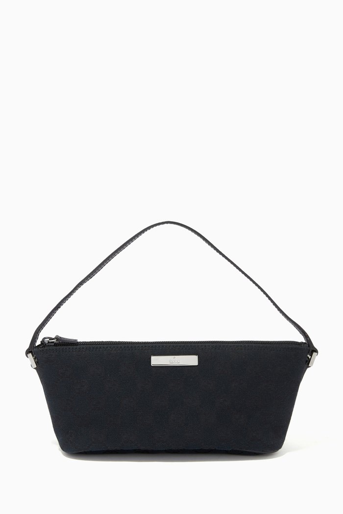 

Mini Baguette Bag in GG Canvas, Black
