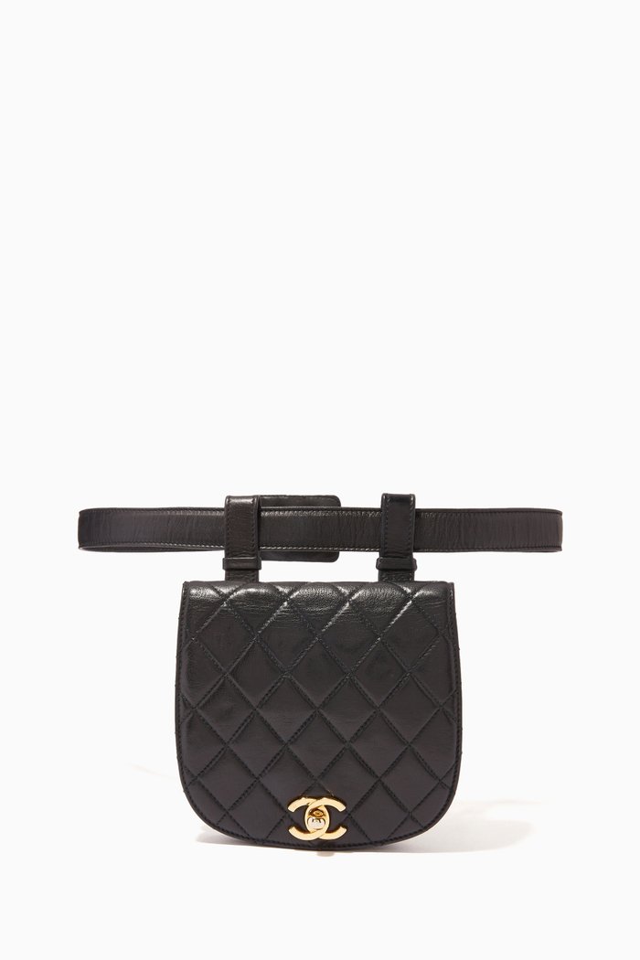 

Belt Bag in Quilted Leather, Black