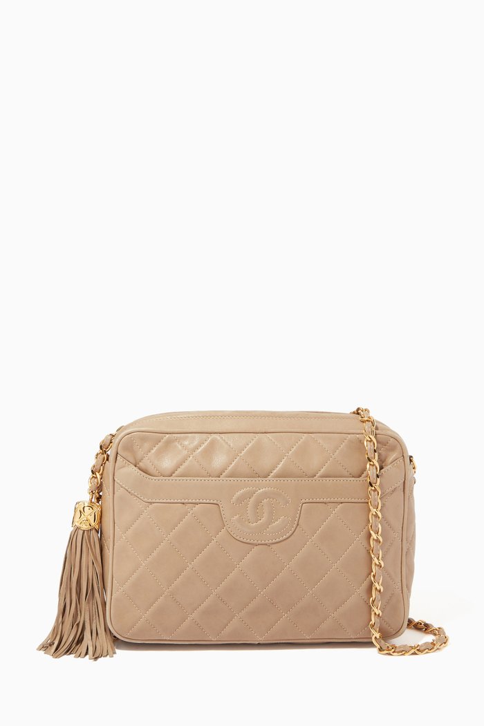 

CC Crossbody Bag in Quilted Leather, Neutral