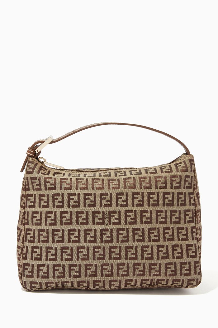 

Top Handle Bag in Zucchino Canvas, Brown