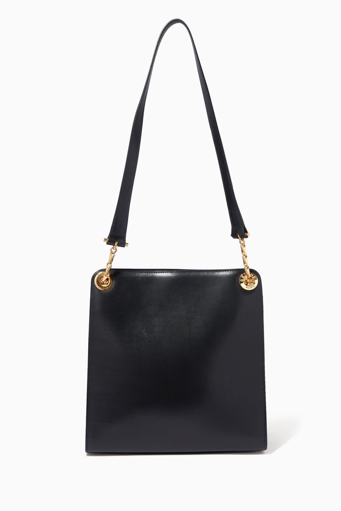 

Shoulder Bag in Leather, Blue