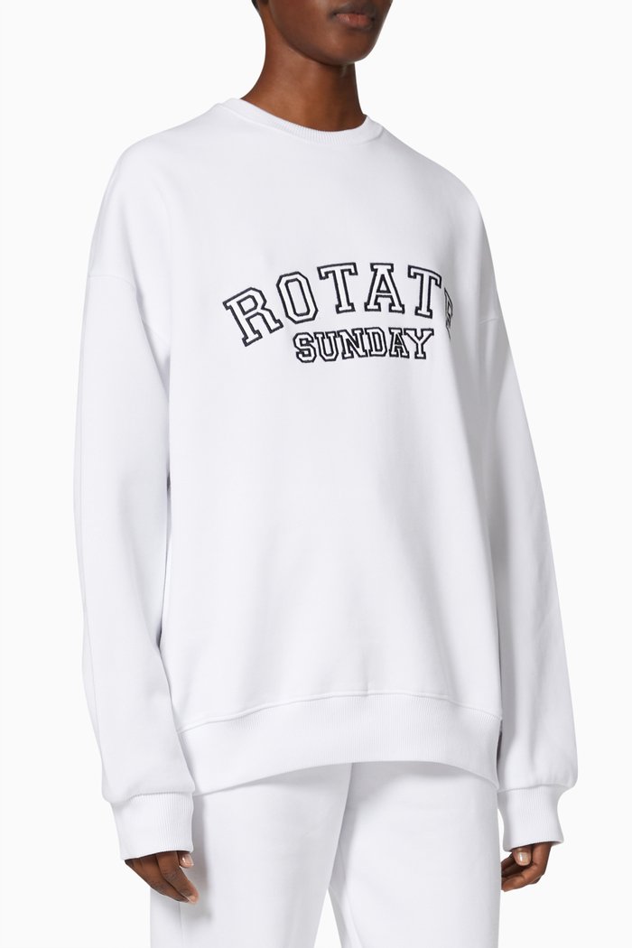 

Iris Sweatshirt in Organic Cotton, White