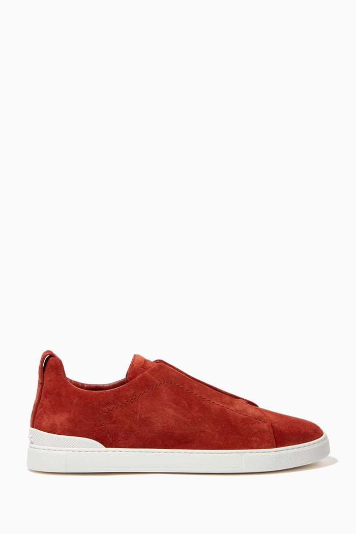 

Triple Stitch Sneakers in Suede, Brown
