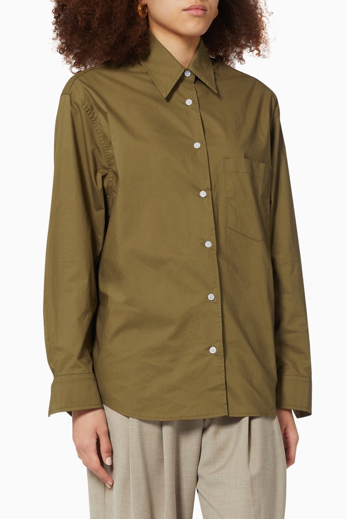 

Everyday Shirt in Cotton Poplin, Brown