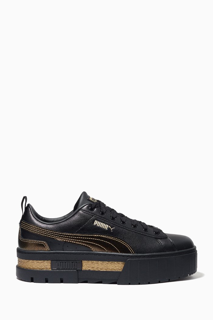 

Mayze Glow Sneakers in Leather, Black