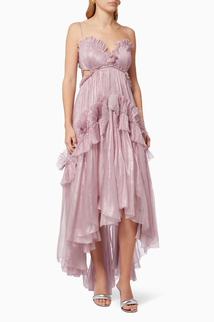 

Zahara Maxi Dress in Silk, Pink