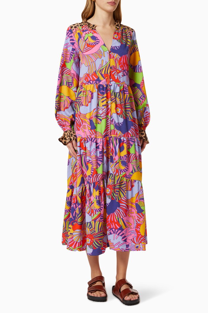 

Floral Vintage Lola Printed Midi Dress, Multicolour
