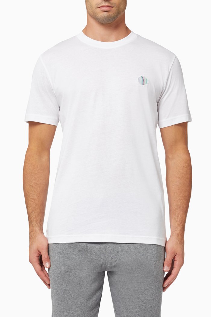 

Embroidered T-Shirt in Cotton, White