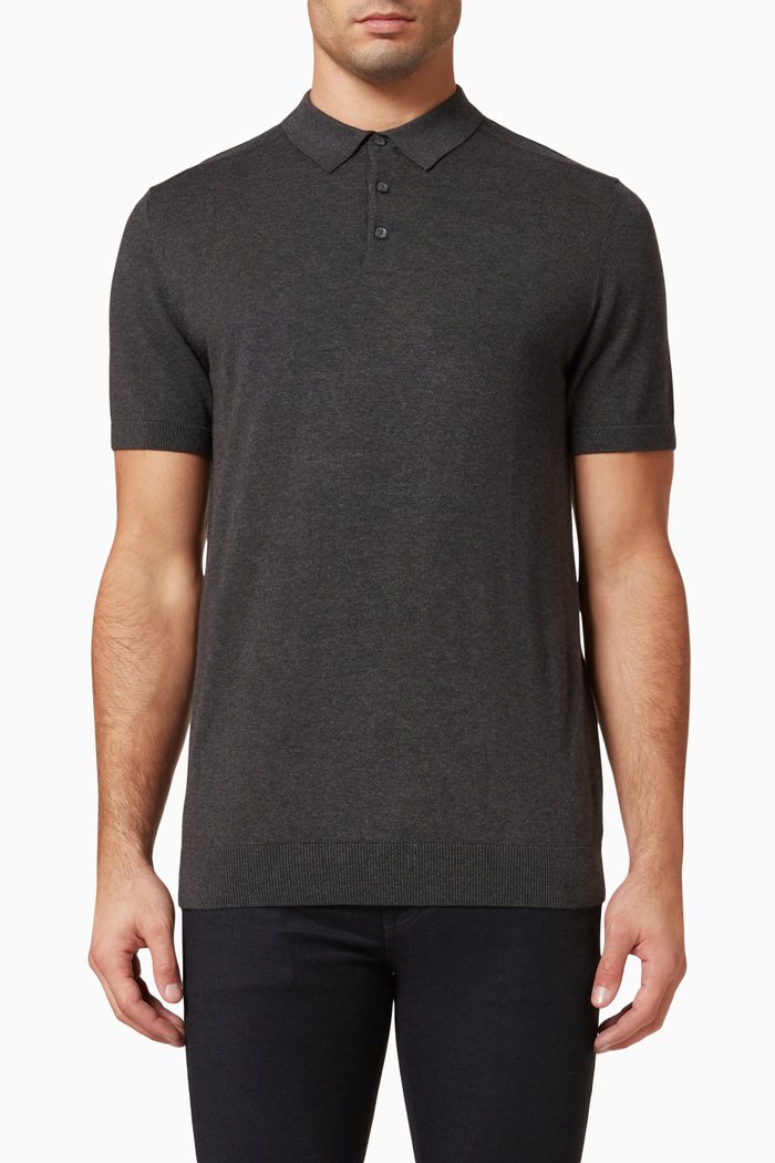 

Polo Shirt in Pima Cotton, Grey