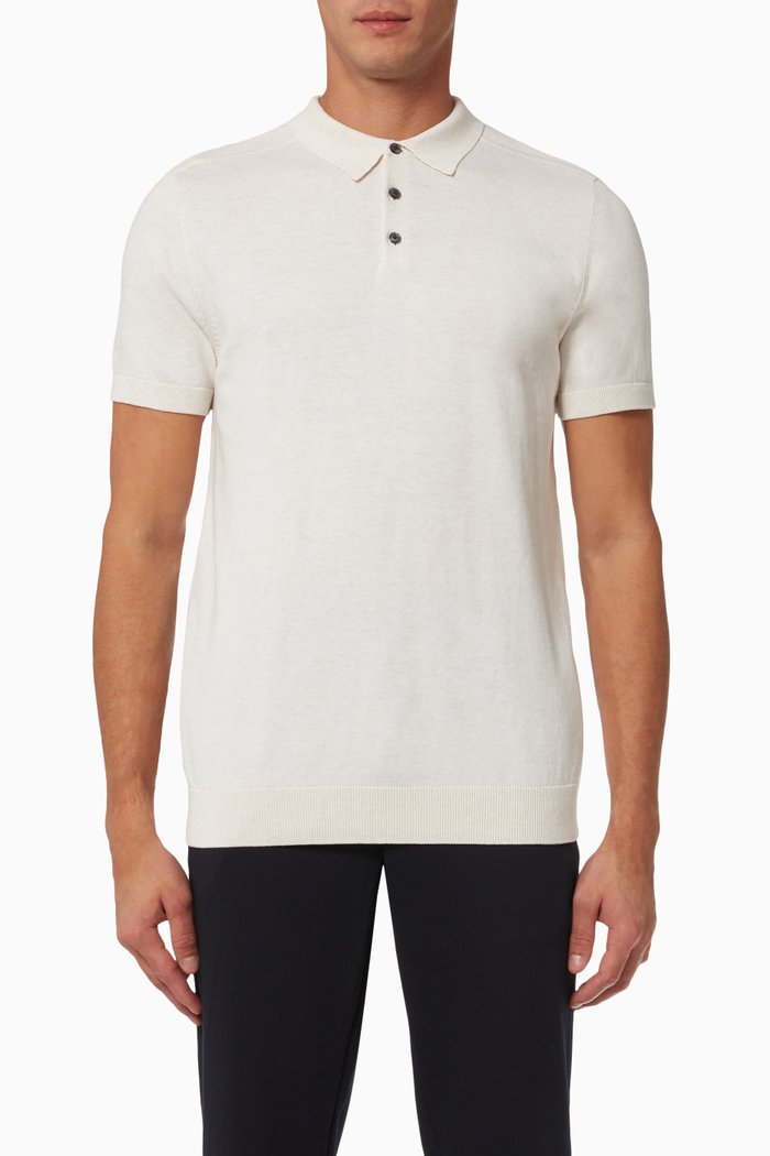 Polo Shirt in Pima Cotton, Neutral