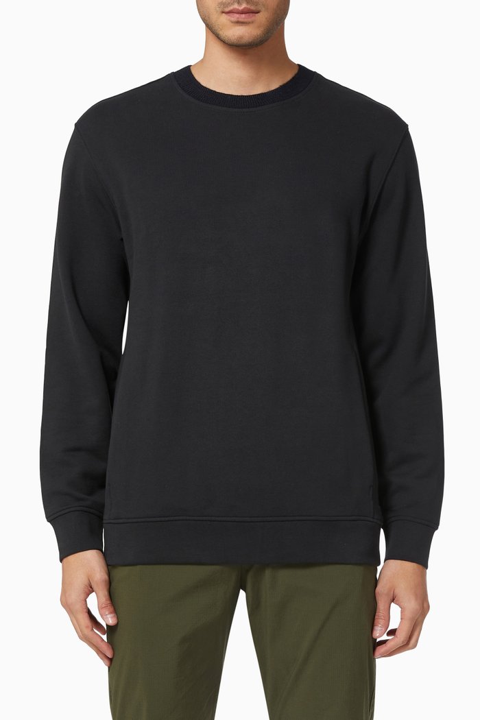 Relaxed Sweatshirt in Organic Cotton, Black