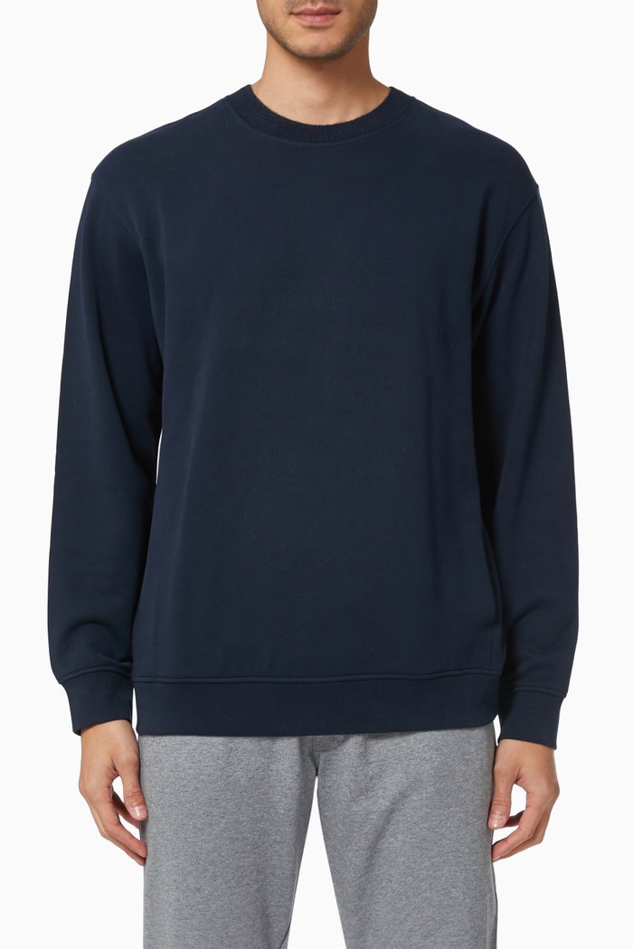 

Relaxed Sweatshirt in Organic Cotton, Blue