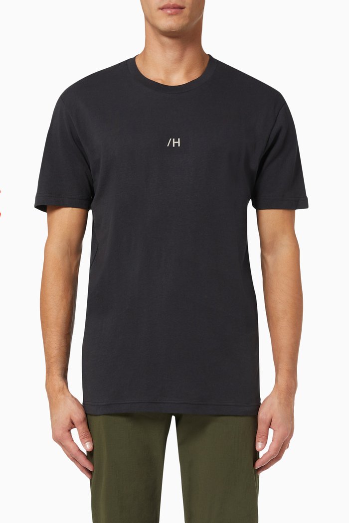 

Centre Logo T-shirt in Organic Cotton Jersey, Black