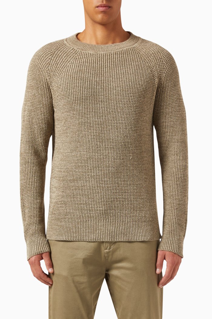 

Knitted Pullover in Organic Cotton, Grey