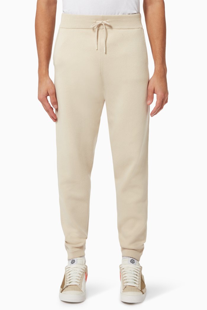 

Knitted Sweatpants in Cotton, Neutral