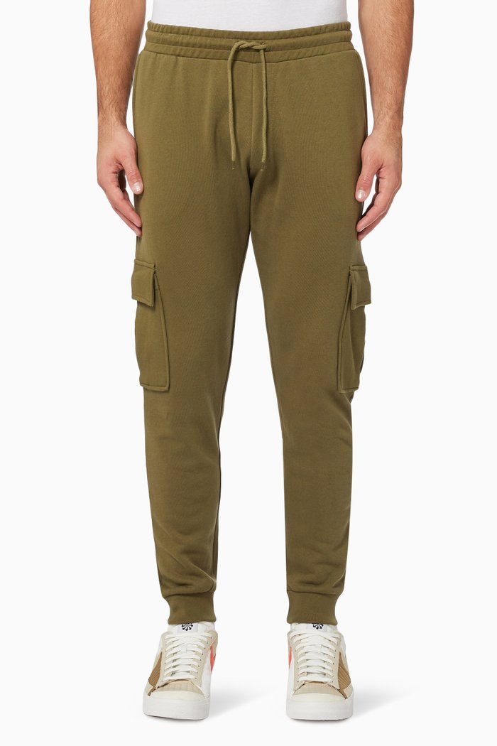 

Cargo Trousers in Knit Cotton, Green