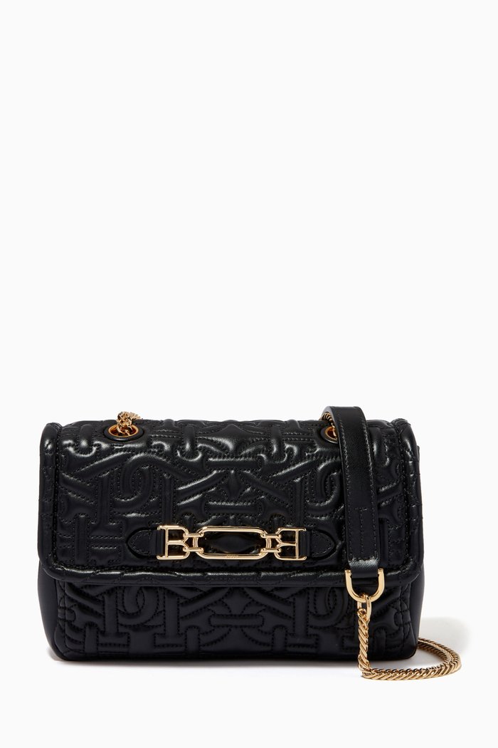

Viva Small Crossbody in Monogram Leather, Black