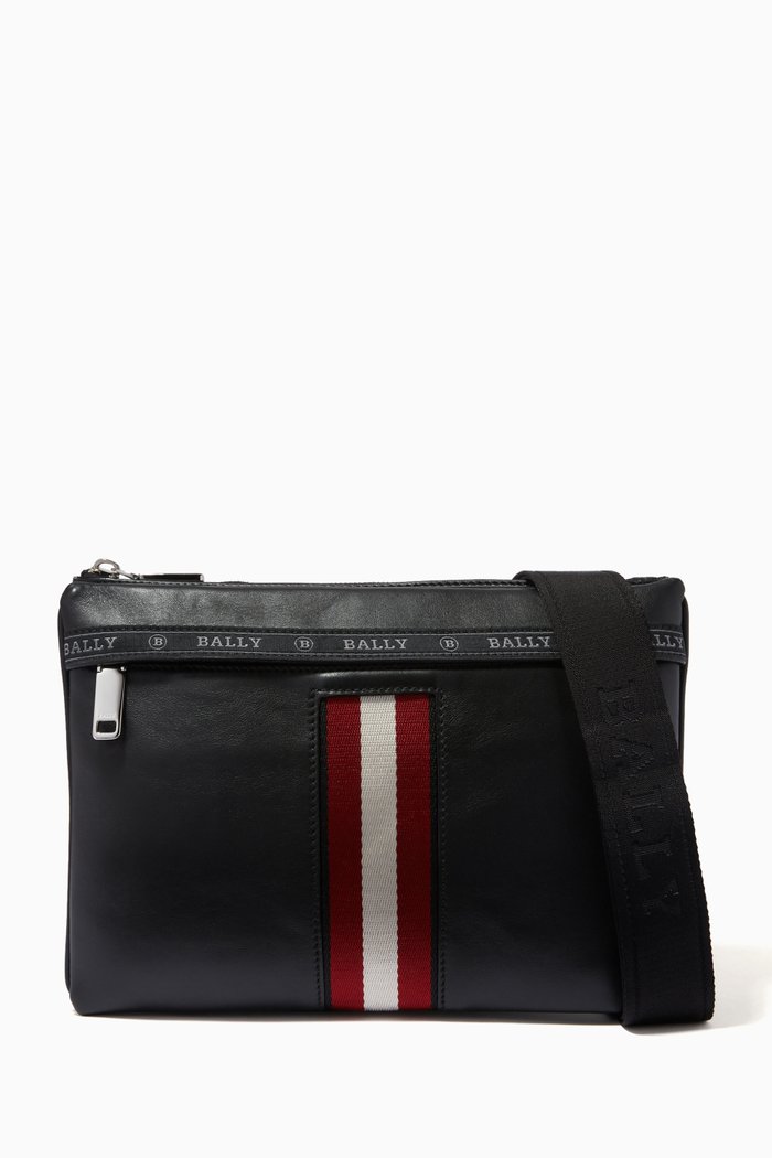 

Harvey Cross-body Bag in Leather, Black