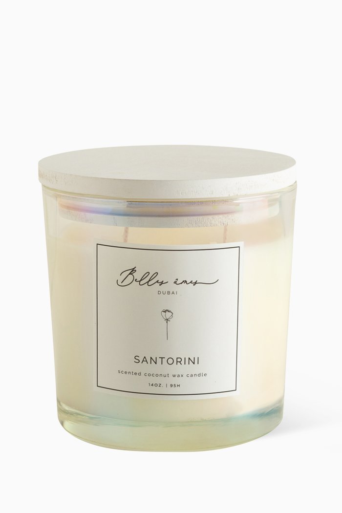 

Santorini Scented Coconut Wax Candle, 14oz, Multicolour