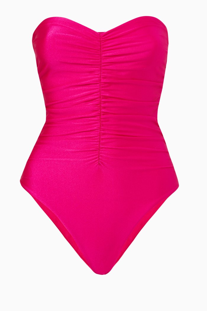 

Yara Ruched Swimsuit, Pink