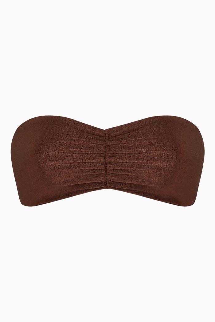 

Ava Bandeau Bikini Top, Brown