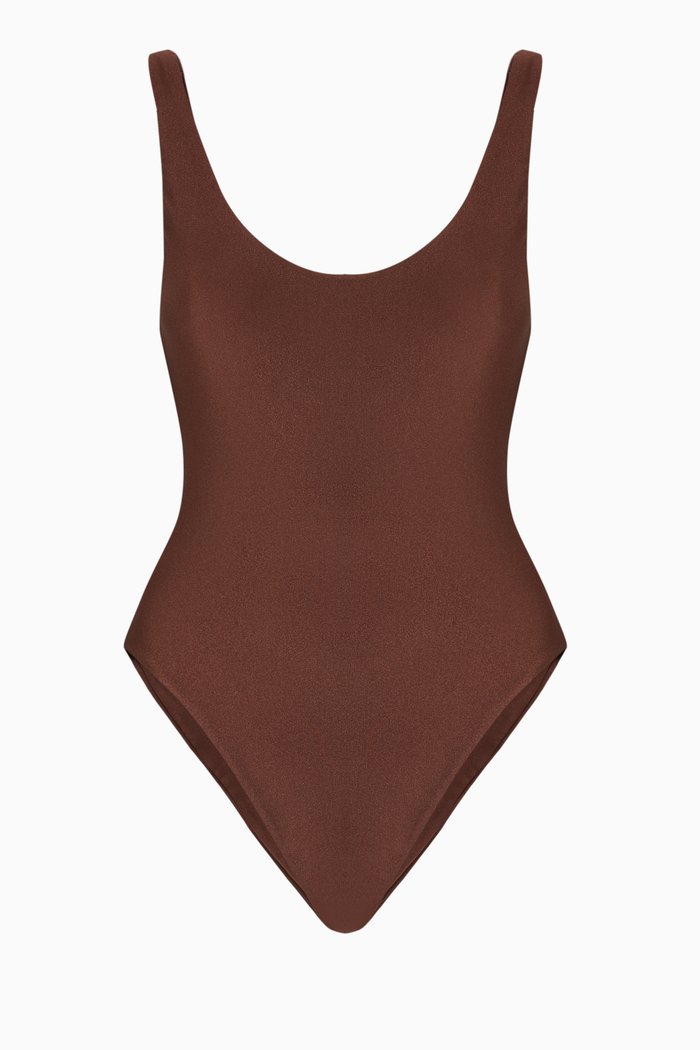 

Contour One-piece Swimsuit, Brown