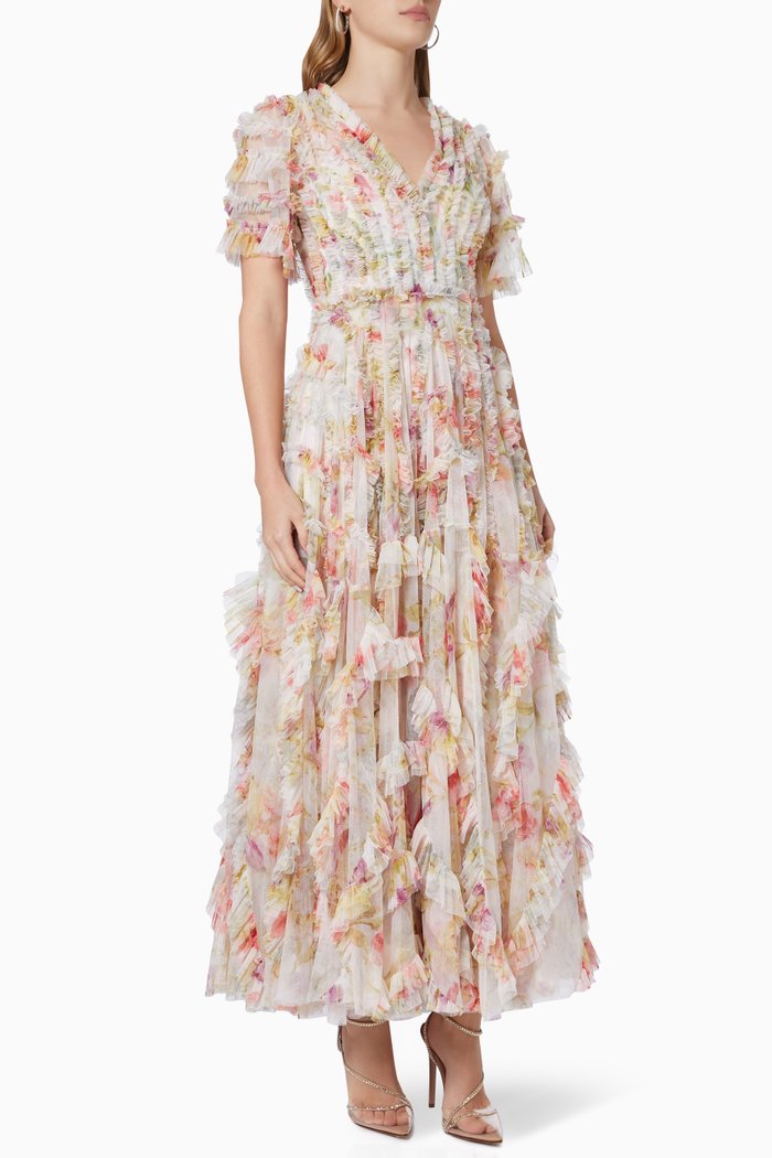

Iris Grace Ankle Gown in Tulle, Multicolour
