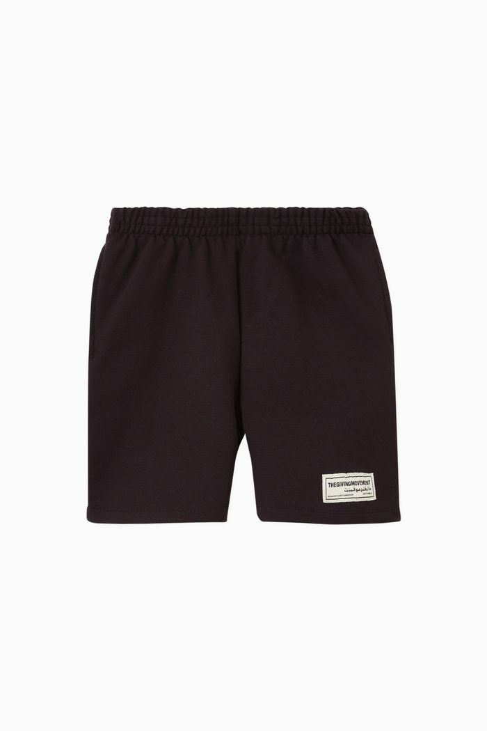 

Organic Cotton Lounge Shorts, Black