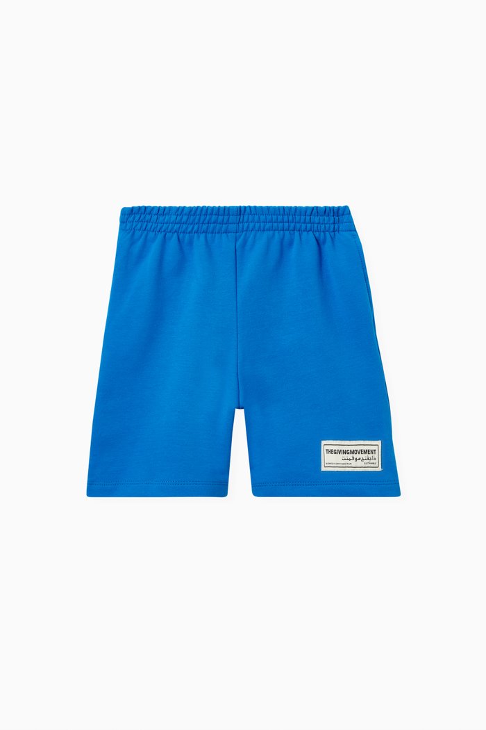 Organic Cotton Lounge Shorts, Blue