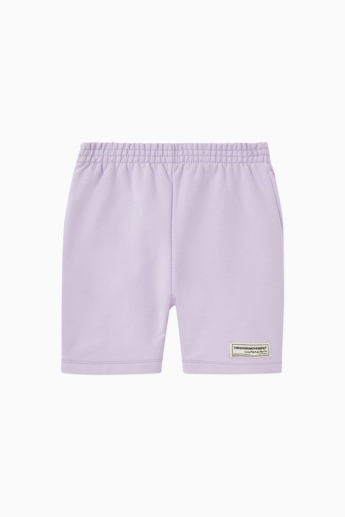 

Organic Cotton Lounge Shorts, Purple