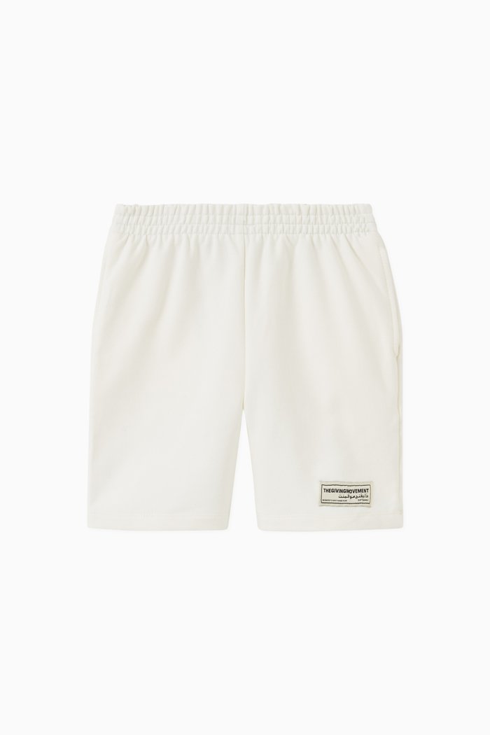 

Organic Cotton Lounge Shorts, White