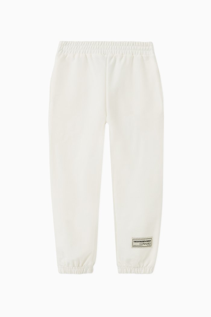 Organic Cotton Joggers, White
