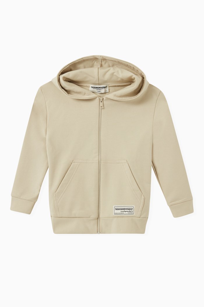 Organic Cotton Zip Hoodie, Neutral