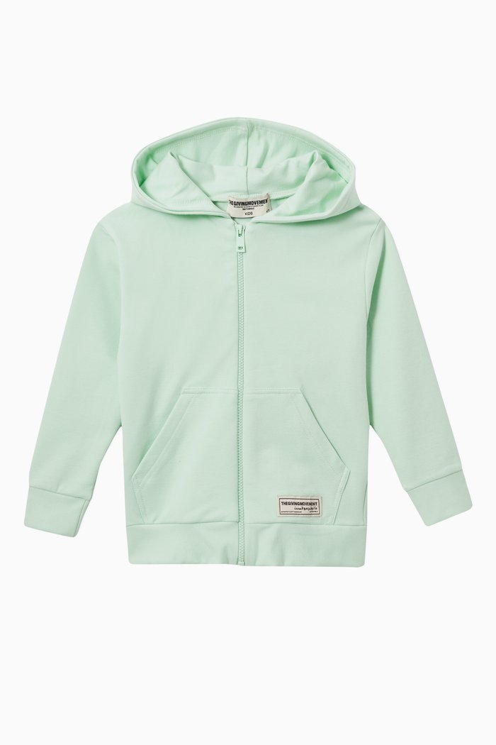

Organic Cotton Zip Hoodie, Green
