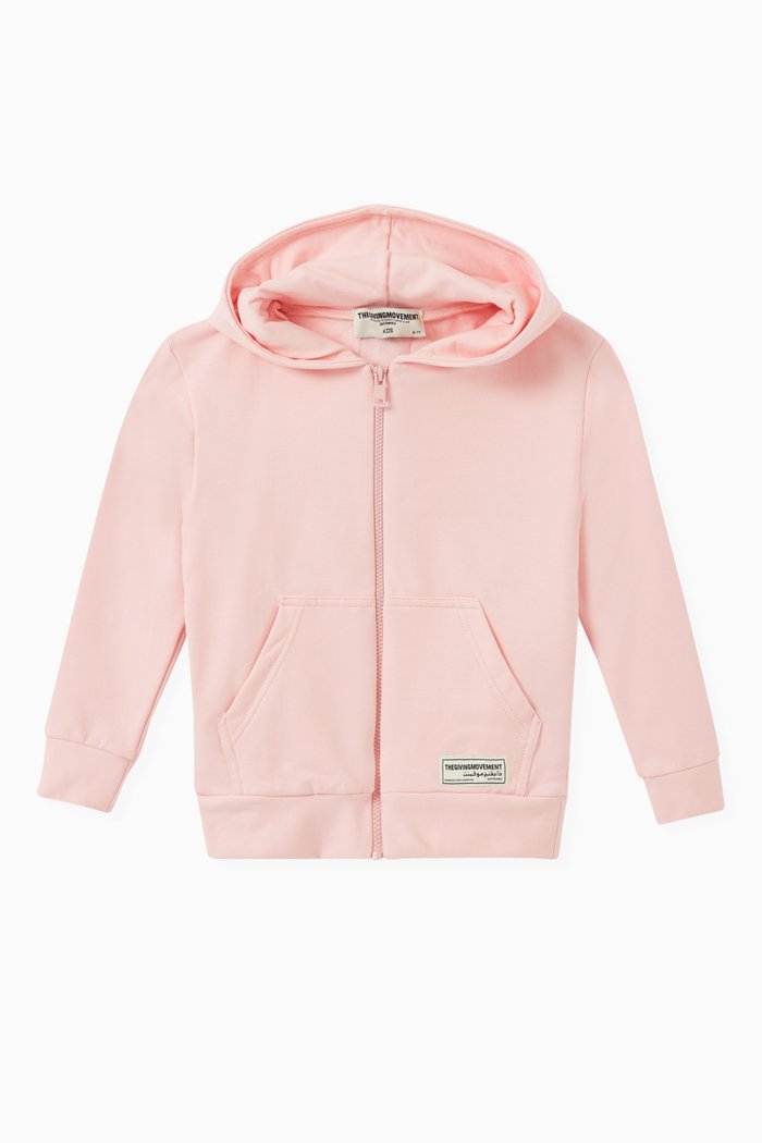 

Organic Cotton Zip Hoodie, Pink