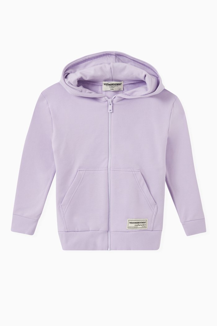 

Organic Cotton Zip Hoodie, Purple