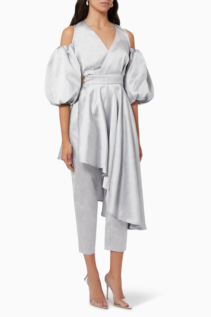 

Puff Sleeve Jumpsuit, Grey