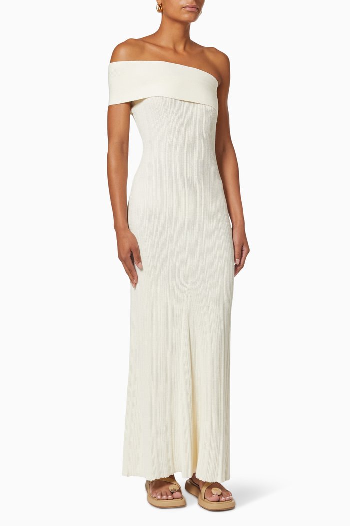 

Brea Maxi Dress in Rib-knit, Neutral