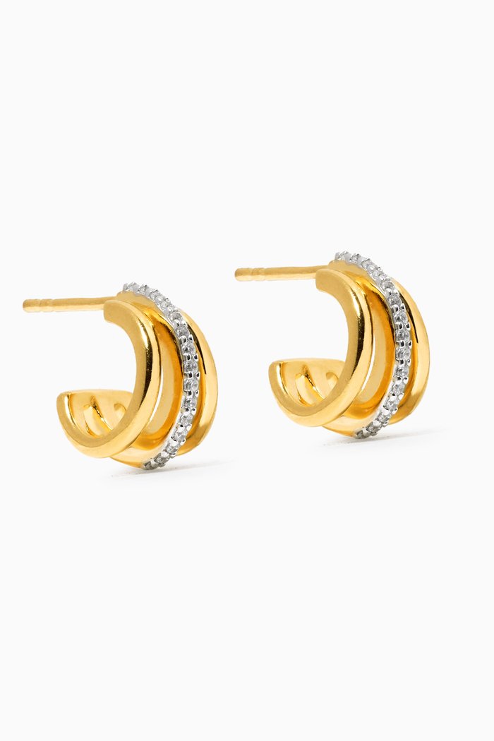 

Celestial Pave Huggies in 18kt Gold-plated Vermeil