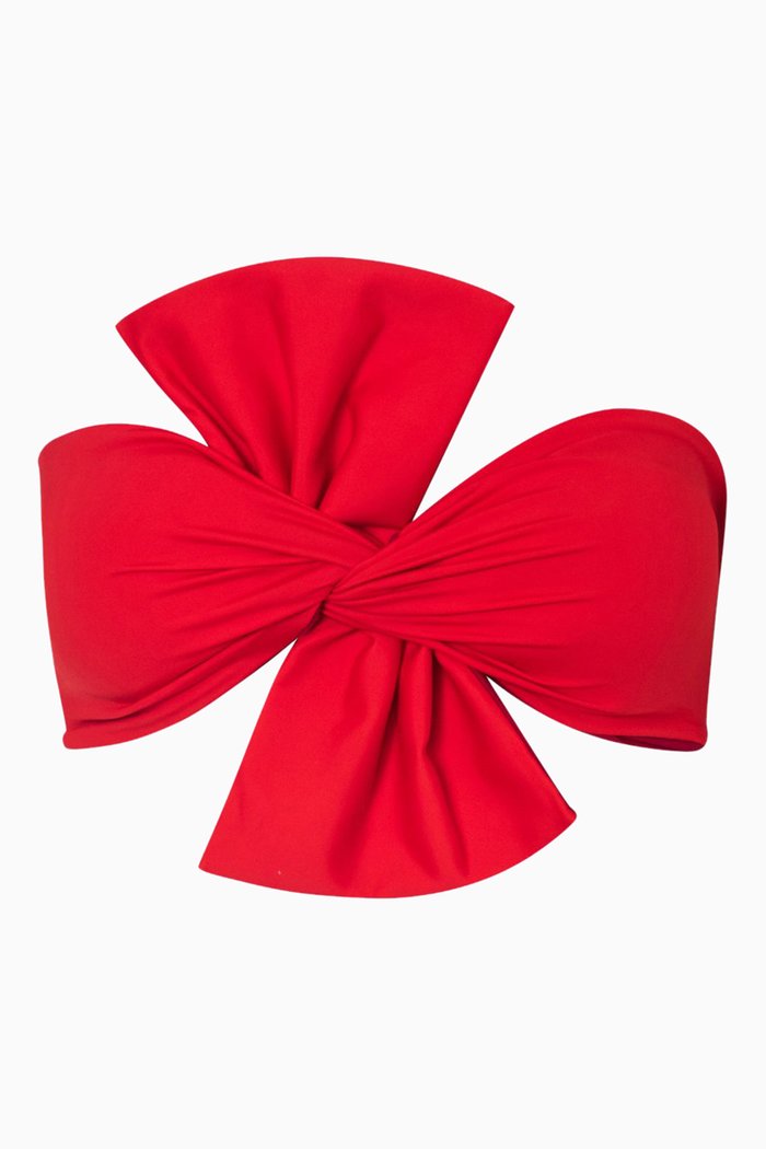 Albatross Reversible Bikini Top, Red