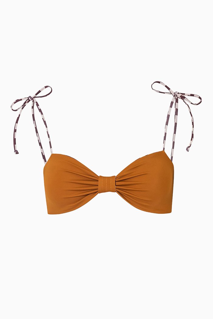

San Miguel Reversible Bikini Top, Red