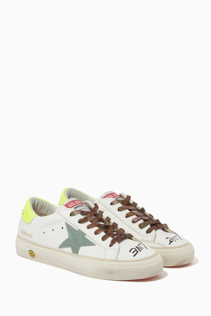 Super-Star Sneakers in Leather & Suede, White
