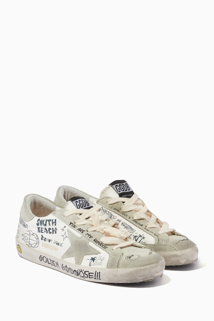 

Super-Star Sneakers in Leather, White
