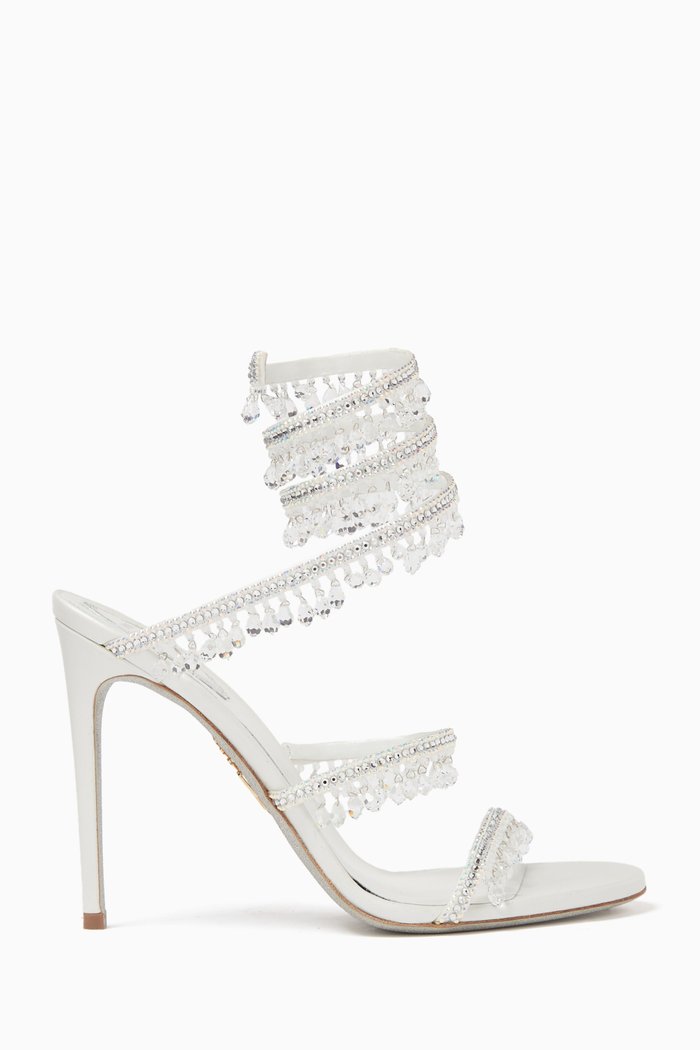 

Chandelier 105 Sandals in Satin, Grey
