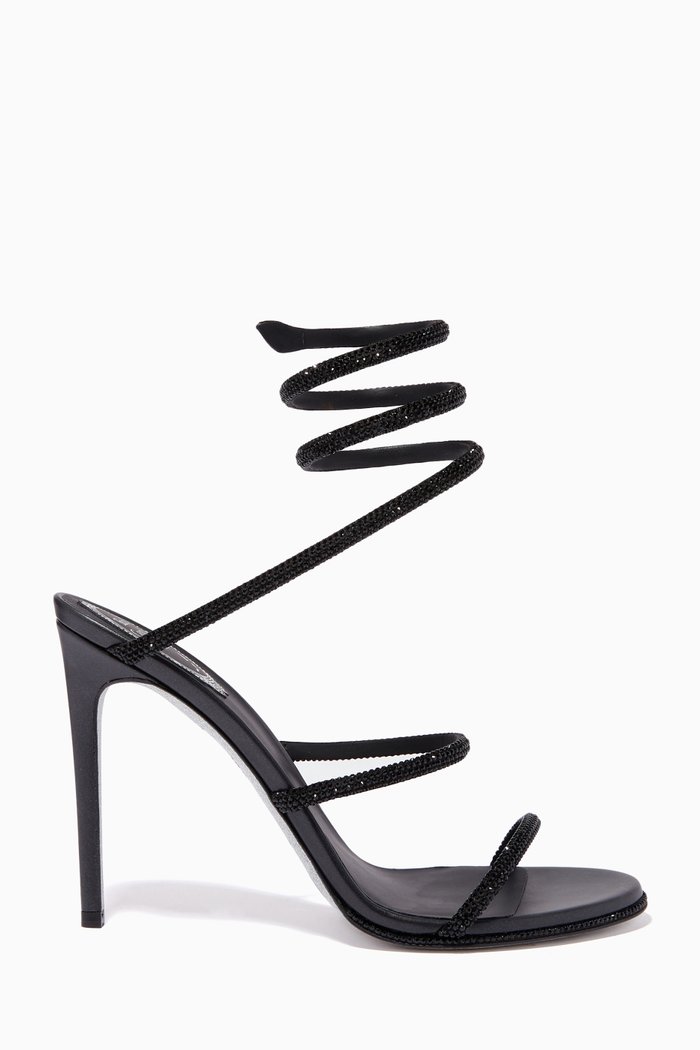 

Cleo 105 Sandals in Satin, Black