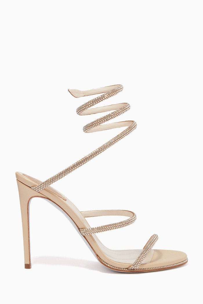 Cleo 105 Sandals in Satin, Neutral