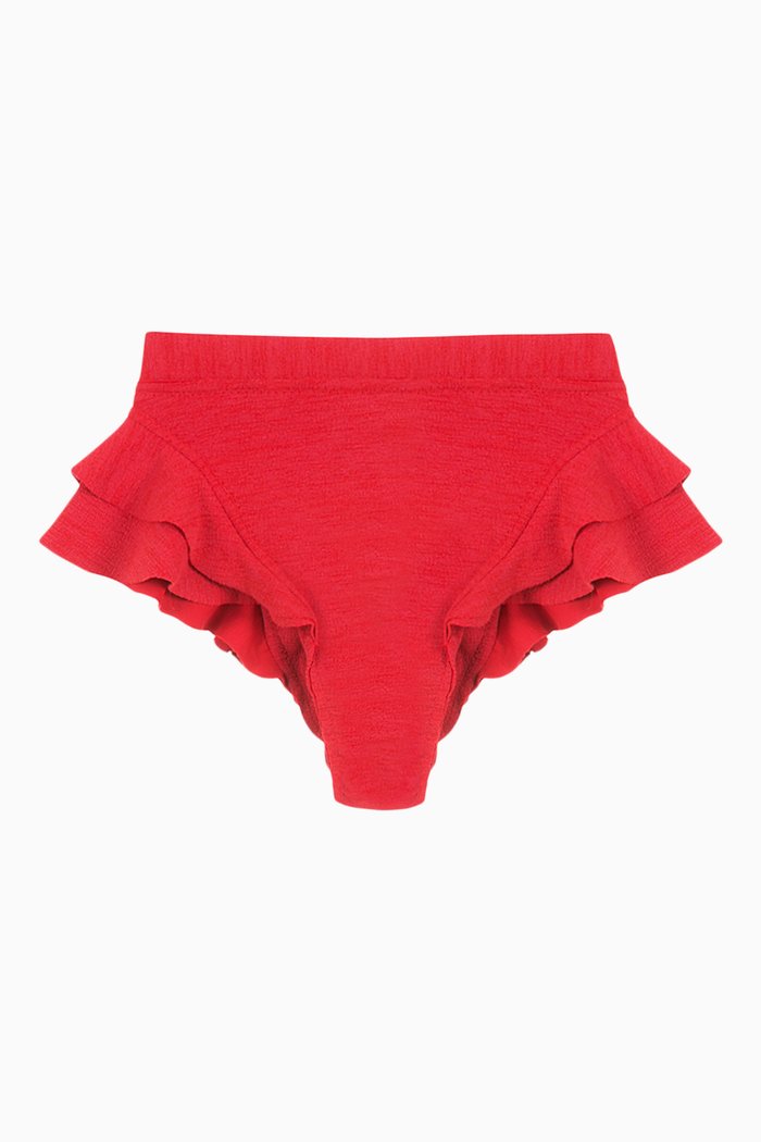 

Turbe High Waist Bikini Bottoms, Red