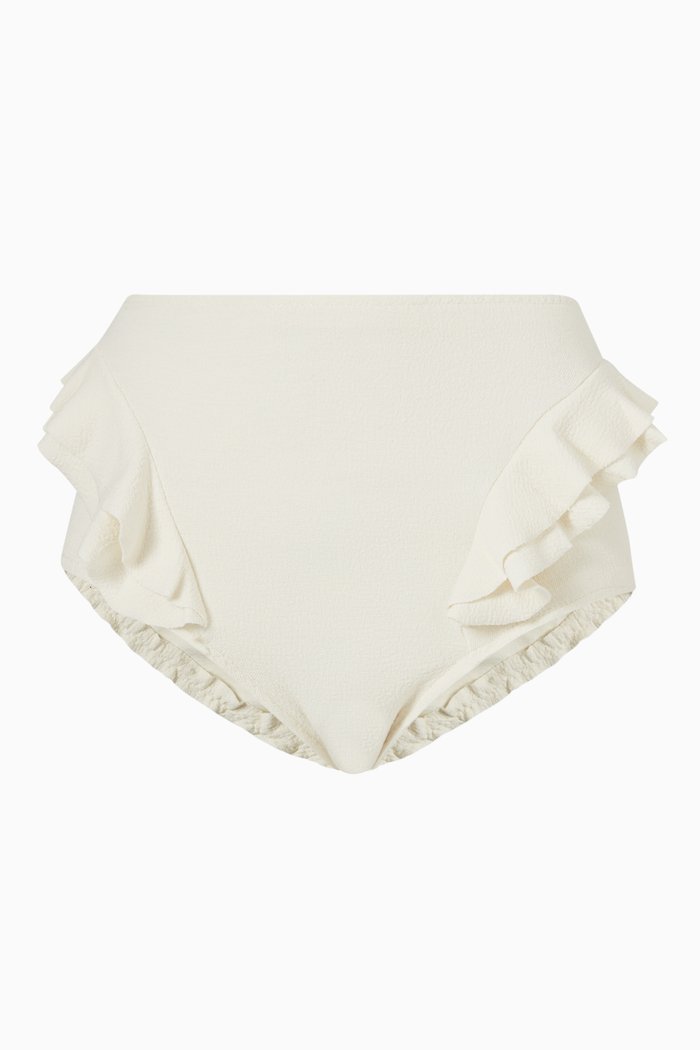 

Hopi High Waist Bikini Bottoms, White
